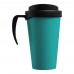 Americano® grande 350 ml geïsoleerde beker. Aquablauw, Zwart