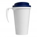 Brite-Americano® grande 350 ml insulated mug. White, Blue