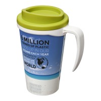 Brite Americano® grande 350 ml geïsoleerde beker. Wit, Lime