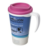 Brite Americano® grande 350 ml geïsoleerde beker. Wit, Roze