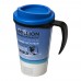 Brite-Americano® grande 350 ml insulated mug. Black, Mid Blue