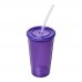 Stadium 350 ml dubbelwandige beker, Paars