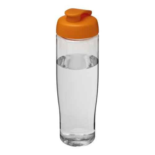 H2O Active® Tempo 700 ml flip lid sport bottle. Transparent, Orange