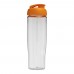 H2O Active® Tempo 700 ml flip lid sport bottle. Transparent, Orange