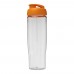 H2O Active® Tempo 700 ml flip lid sport bottle. Transparent, Orange