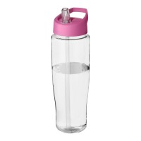 H2O Active® Tempo 700 ml spout lid sport bottle. Transparent, Pink