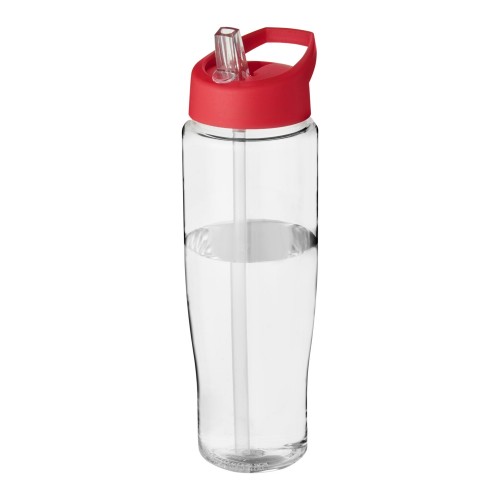 H2O Active® Tempo 700 ml spout lid sport bottle. Transparent, Red