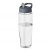 H2O Active® Tempo 700 ml sportfles met fliptuitdeksel. Transparent, Stormgrijs