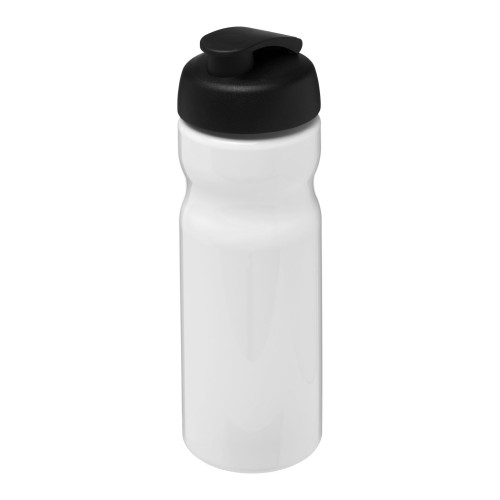 H2O Active® Base 650 ml Sportflasche mit Klappdeckel. weiss, schwarz