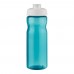 H2O Active® Base 650 ml Sportflasche mit Klappdeckel. aquablau, weiss