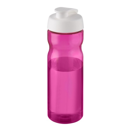H2O Active® Base 650 ml Sportflasche mit Klappdeckel. magenta, weiss
