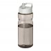 H2O Active® Base 650 ml spout lid sport bottle. Charcoal, White