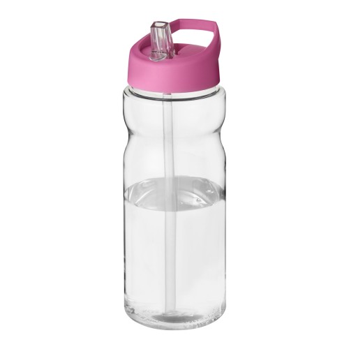 H2O Active® Base 650 ml Sportflasche mit Ausgussdeckel. transparent, rosa