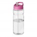 H2O Active® Base 650 ml Sportflasche mit Ausgussdeckel. transparent, rosa