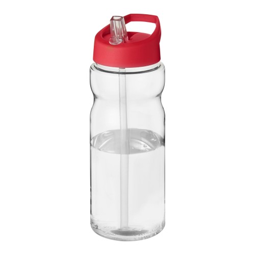 H2O Active® Base 650 ml Sportflasche mit Ausgussdeckel. transparent, rot