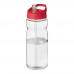 H2O Active® Base 650 ml Sportflasche mit Ausgussdeckel. transparent, rot