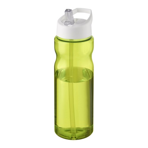 H2O Active® Base 650 ml Sportflasche mit Ausgussdeckel. limone, weiss
