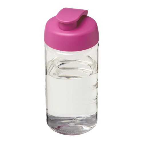 H2O Active® Bop 500 ml Sportflasche mit Klappdeckel. transparent, rosa