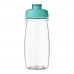 H2O Active® Pulse 600 ml sportfles met flipcapdeksel. Transparent, Aquablauw