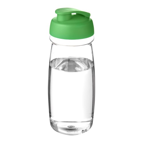 H2O Active® Pulse 600 ml Sportflasche mit Klappdeckel. transparent, grün