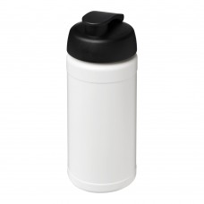 Baseline® Plus 500 ml flip lid sport bottle. White, Black