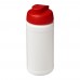 Baseline® Plus 500 ml Sportflasche mit Klappdeckel. weiss, rot