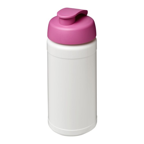 Baseline® Plus 500 ml sportfles met flipcapdeksel. Wit, Roze