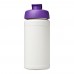 Baseline® Plus 500 ml flip lid sport bottle. White, Purple