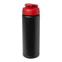 Baseline® Plus 750 ml flip lid sport bottle. Black, Red
