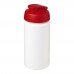 Baseline® Plus grip 500 ml sportfles met flipcapdeksel. Wit, Rood