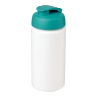 Baseline® Plus grip 500 ml sportfles met flipcapdeksel. Wit, Aqua