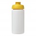 Baseline® Plus grip 500 ml flip lid sport bottle. White, Yellow