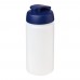 Baseline® Plus grip 500 ml sportfles met flipcapdeksel. Transparent, Blauw
