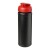 Baseline® Plus grip 750 ml sportfles met flipcapdeksel. Zwart, Rood