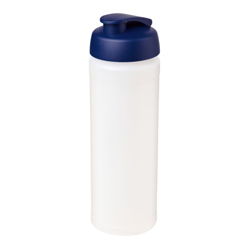 Baseline® Plus grip 750 ml flip lid sport bottle. Transparent, Blue