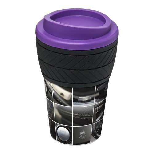 Brite-Americano® tyre 350 ml insulated tumbler, Purple