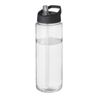 H2O Active® Vibe 850 ml spout lid sport bottle. Transparent, Black