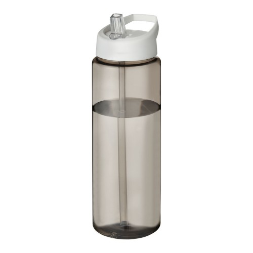 H2O Active® Vibe 850 ml spout lid sport bottle. Charcoal, White