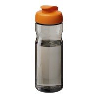 H2O Active® Eco Base 650 ml sportfles met kanteldeksel. Houtskool, Oranje