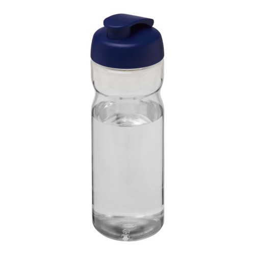 H2O Active® Eco Base 650 ml sportfles met kanteldeksel. Transparent, Blauw