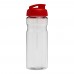 H2O Active® Eco Base 650 ml flip lid sport bottle. Transparent, Red