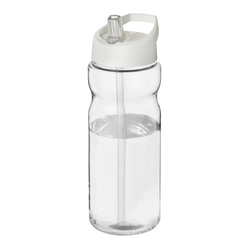 H2O Active® Eco Base 650 ml spout lid sport bottle. Transparent, White