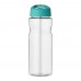 H2O Active® Eco Base 650 ml Sportflasche mit Ausgussdeckel. transparent, aquablau