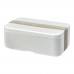 MIYO Renew 700 ml single layer lunch box. Ivory white, Pebble grey