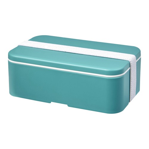 MIYO Renew 700 ml single layer lunch box. Reef blue, White