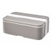 MIYO Renew 700 ml single layer lunch box. Pebble grey, White