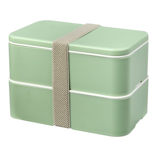 MIYO Renew 700+700 ml double layer lunch box. Seaglass green. Seaglass green, Pebble grey