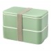 MIYO Renew 700+700 ml double layer lunch box. Seaglass green. Seaglass green, Pebble grey