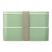 MIYO Renew 700+700 ml double layer lunch box. Seaglass green. Seaglass green, Pebble grey