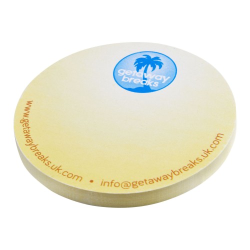 Sticky-Mate® runde recycelte Haftnotizen, weiss Sticky-Mate® runde recycelte Haftnotizen, weiss